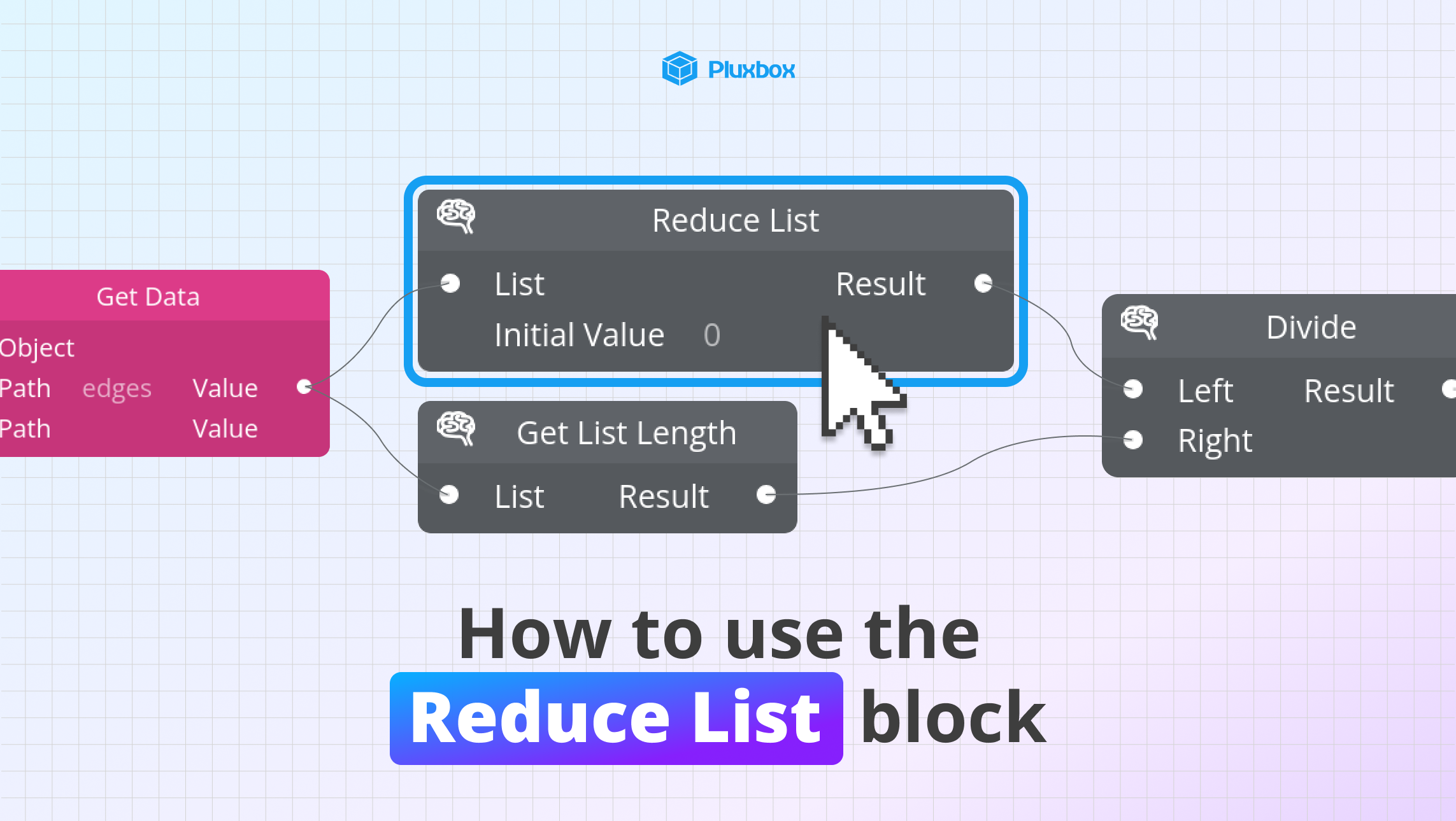 How to use the Reduce List block